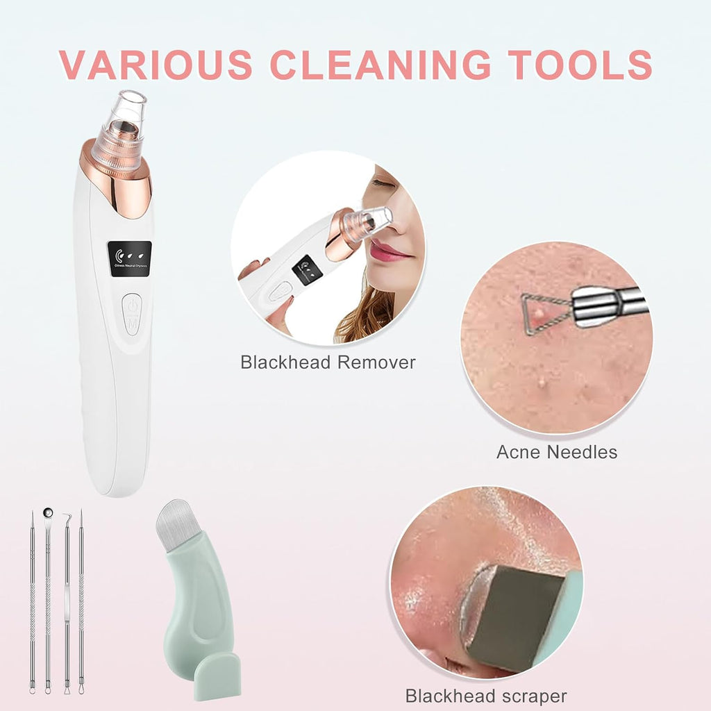2026 Blackhead Vacuum, Pore Vacuum,Rechargeable Black Head Remover for Face