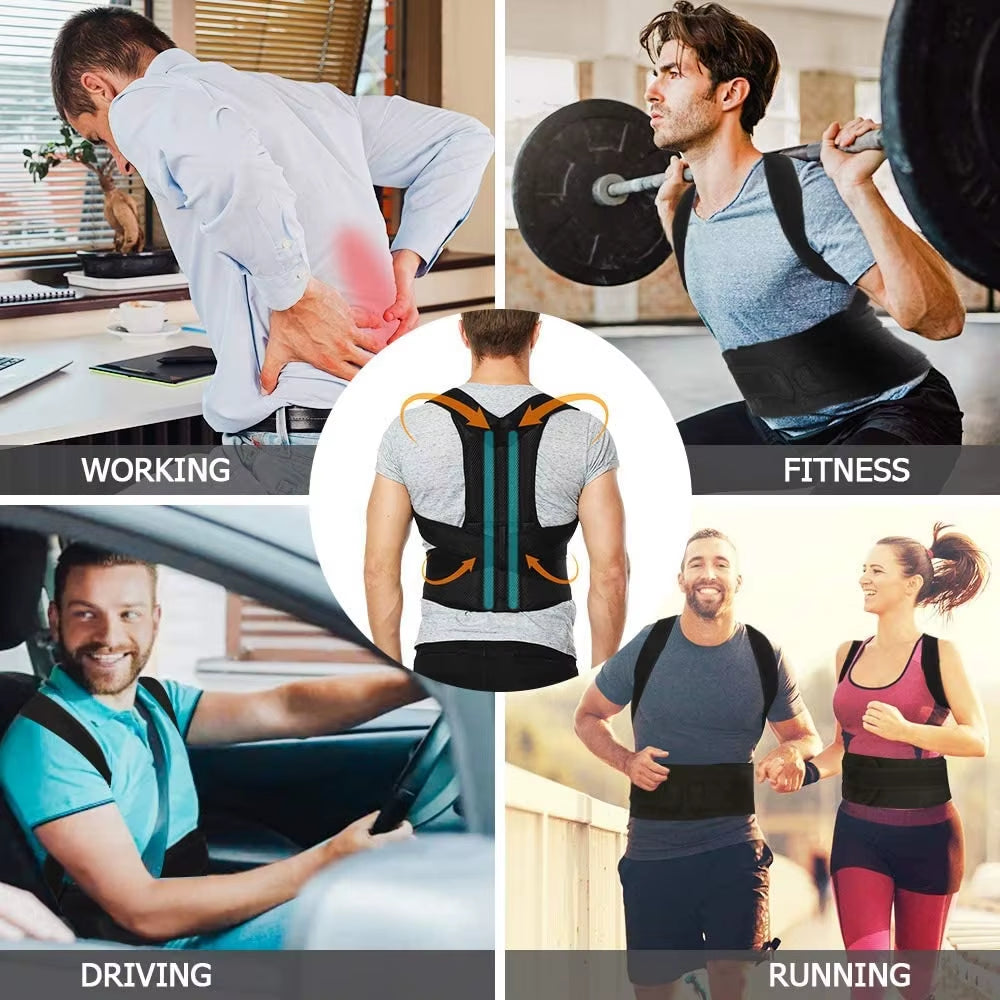 Toprunn Adjustable Posture Corrector Back Support Shoulder Back Brace Posture Correction Spine Posture Corrector Postural Fixer