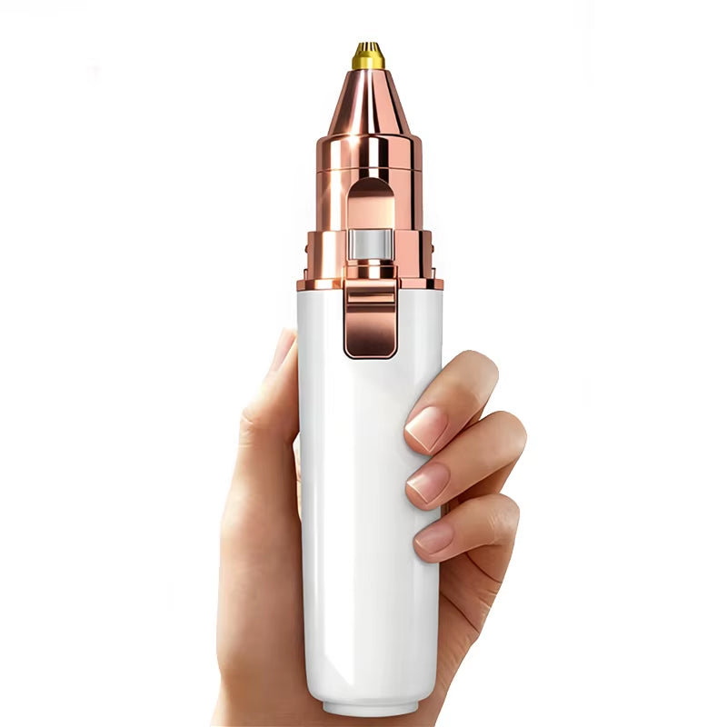 2 In1 Electric Eyebrow & Facial Trimmer Rechargeable Facial Hair Removal Eyebrow Shaver Body Razor with LED Light