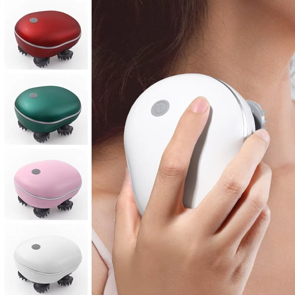Muscle Massager Electric Head Massager Scalp Relax Vibration Scalp Massager Rechargeable Kneading Head Massage Machine Women/Men