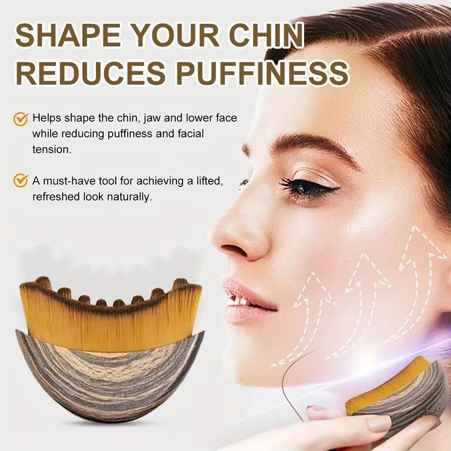 Lymphatic Contour Face Brush Dry Brushing Face Brush Lymphatic Drainage Massager for Face Chin Jawline Sculpting the Skin