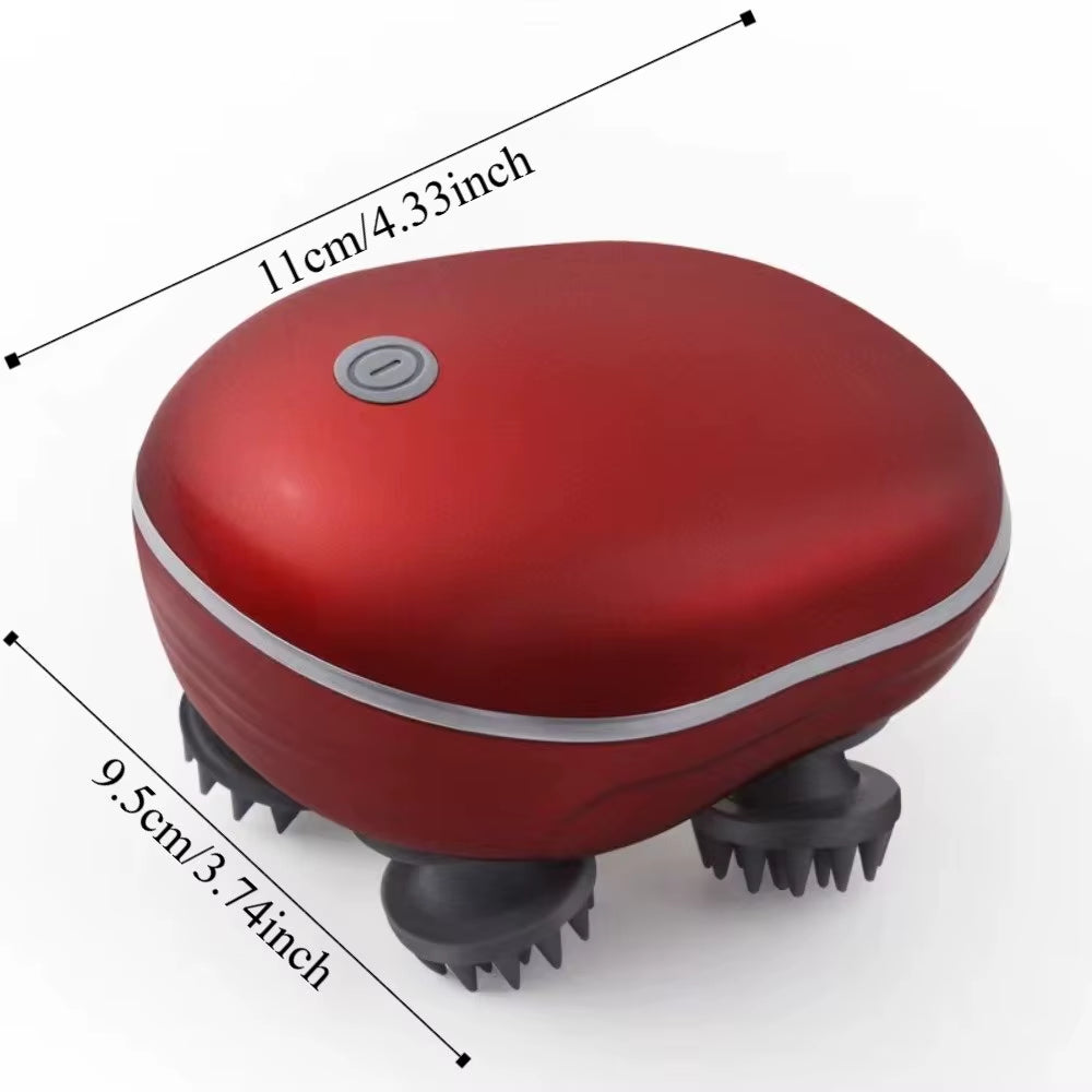 Muscle Massager Electric Head Massager Scalp Relax Vibration Scalp Massager Rechargeable Kneading Head Massage Machine Women/Men