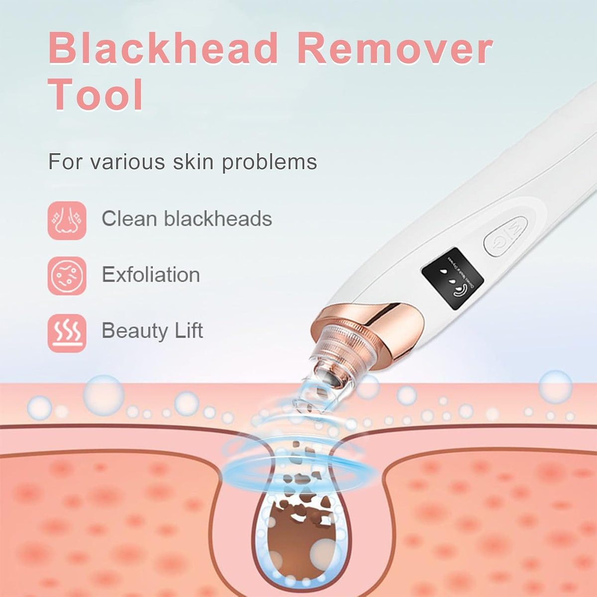 2026 Blackhead Vacuum, Pore Vacuum,Rechargeable Black Head Remover for Face
