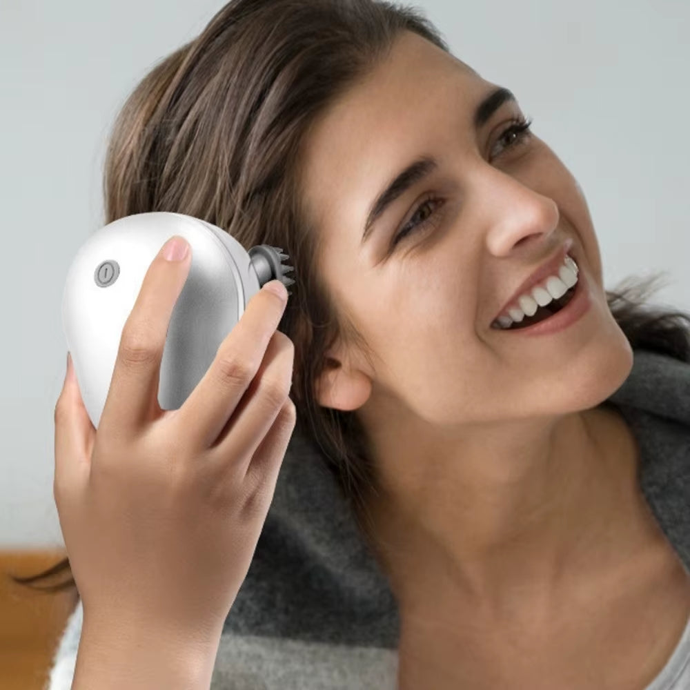 Muscle Massager Electric Head Massager Scalp Relax Vibration Scalp Massager Rechargeable Kneading Head Massage Machine Women/Men