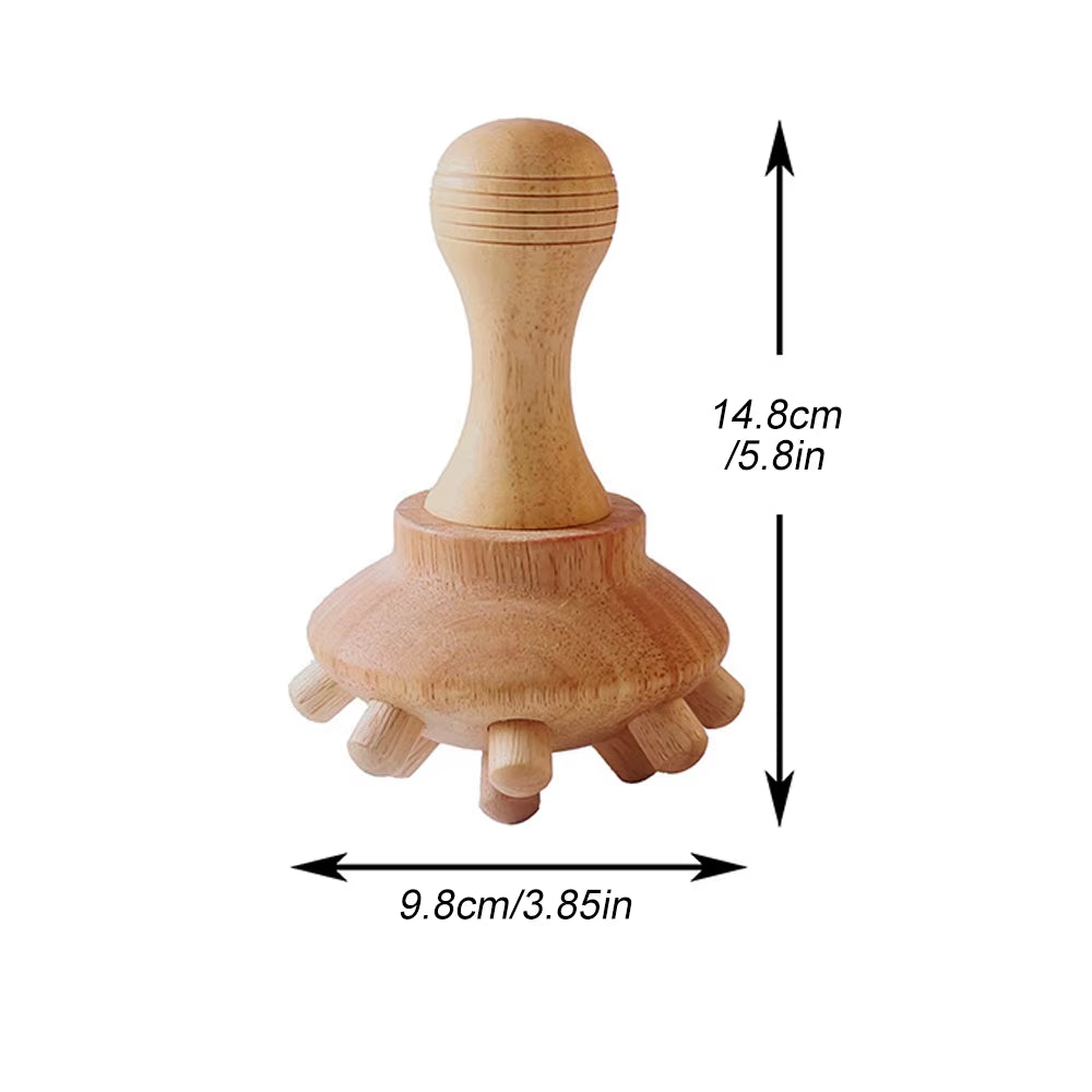 Wooden Massage Tools anti Cellulite Massage Wooden Roller Lymphatic Drainage Tool,Anti Cellulite Cup Mushroom Wood Therapy