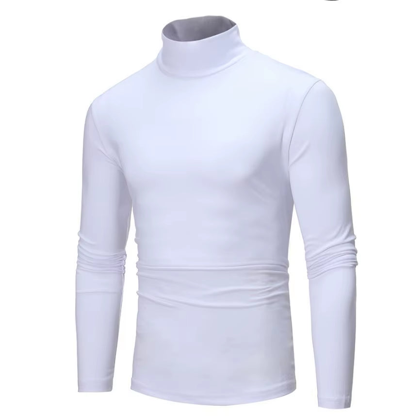 Thermal Underwear Tops Men Winter Clothes Thermal Shirt Autumn Men'S Winter Tights High Neck Thin Slim Fit Long Sleeve T-Shirt