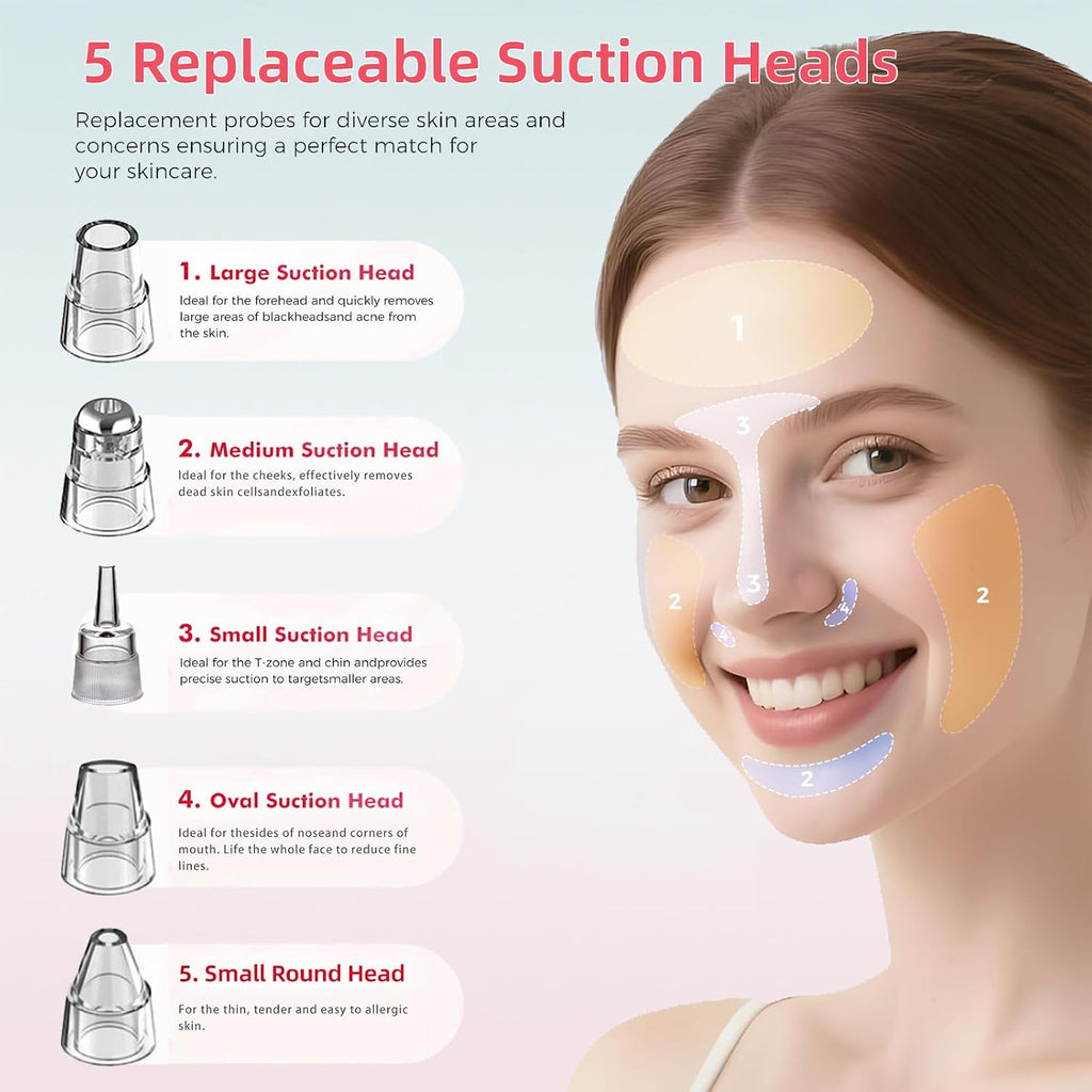 2026 Blackhead Vacuum, Pore Vacuum,Rechargeable Black Head Remover for Face