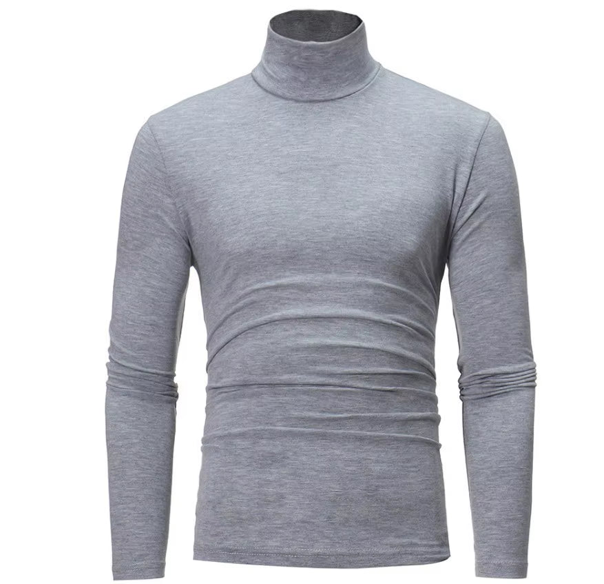 Thermal Underwear Tops Men Winter Clothes Thermal Shirt Autumn Men'S Winter Tights High Neck Thin Slim Fit Long Sleeve T-Shirt