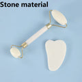2PCS Gua Sha Natural Stone Gowoman Gua Sha Facial Stone Gua Sha Visage Roller for Face Massager Tool Gouache Scraper LBHL07