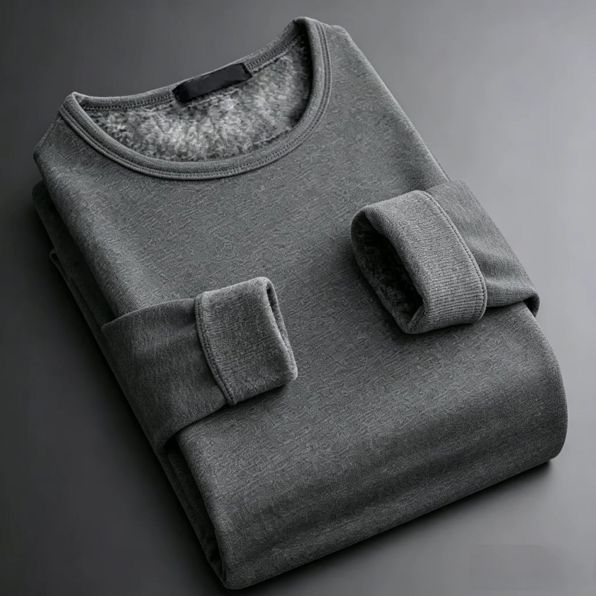 Men Autumn Winter Fashion round Neck Warm Long‑Sleeved Thermal Underwear T‑Shirt Bottoming Shirt