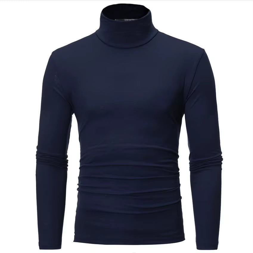 Thermal Underwear Tops Men Winter Clothes Thermal Shirt Autumn Men'S Winter Tights High Neck Thin Slim Fit Long Sleeve T-Shirt