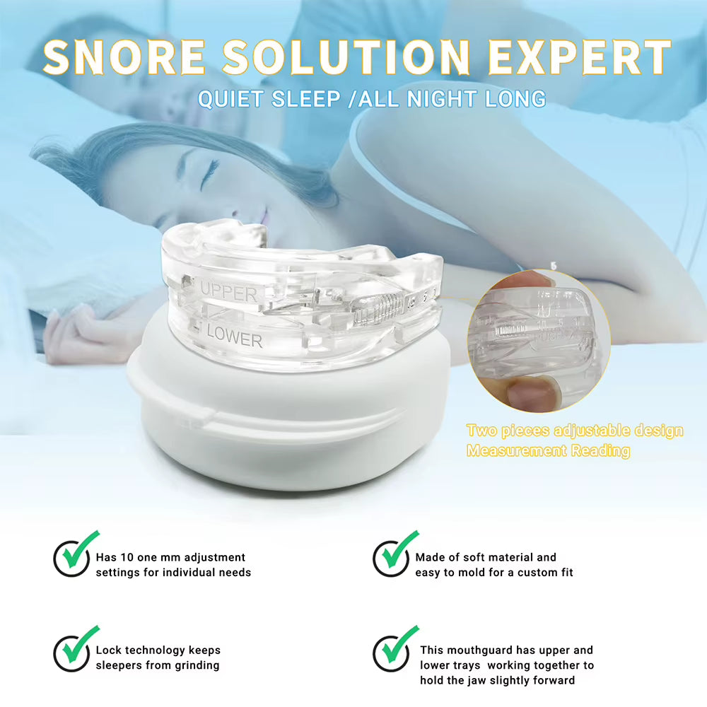 Anti Snoring Bruxism Mouth Guard Improve Sleeping Teeth Bruxism Sleeping anti Snoring and Apnea Snoring Device to Stop Snoring